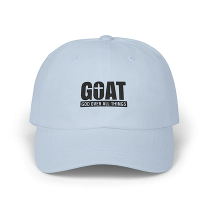 GOAT Dad Cap — "God Over All Things" Embroidered Baseball Hat