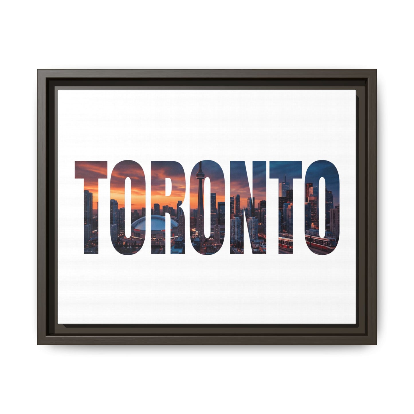 Toronto Cityscape Matte Canvas Framed Wall Art