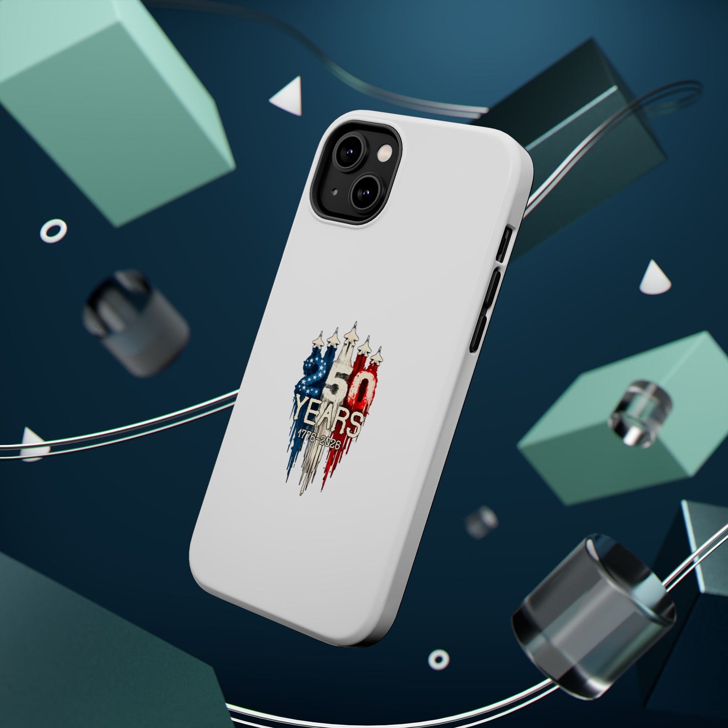 50 Years Patriotic iPhone Case — American Flag Anniversary Magnetic Impact-Resistant Case
