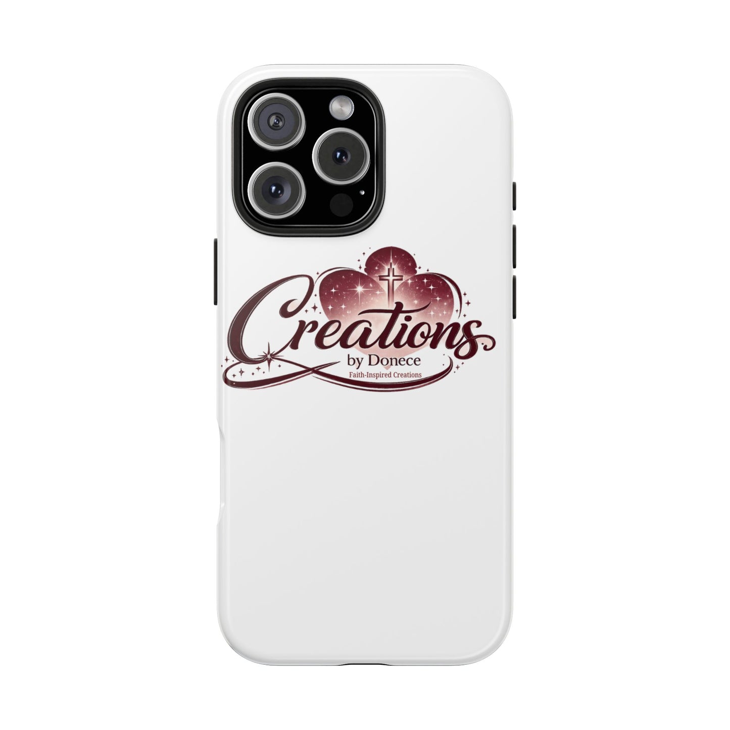 Tough Phone Case — "Creations by Donece" Logo Protective Phone Cover