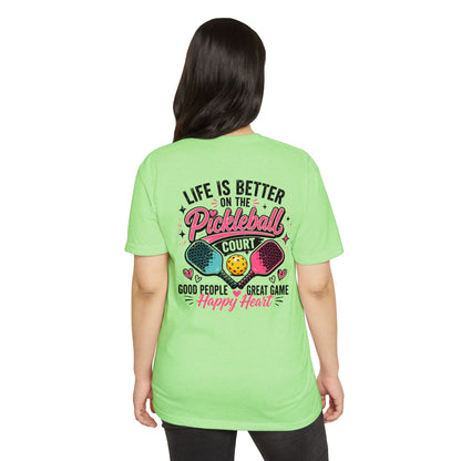 Pickleball T-Shirt – "Life Is Better on the Pickleball Court" Graphic Tee