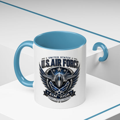 U.S. Air Force Aim High Accent Coffee Mug (11/15oz)