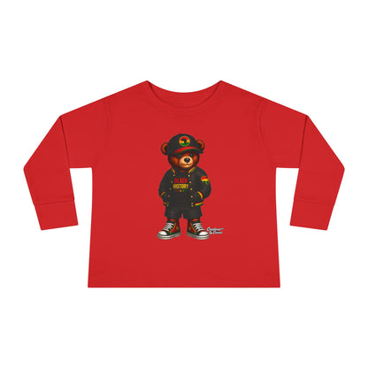 Cool Teddy Bear Toddler Long Sleeve Tee — Urban Streetwear Kids Shirt
