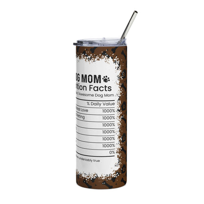 Dog Mom 20oz Stainless Steel Tumbler — #DOGMOM Leopard Print Travel Cup