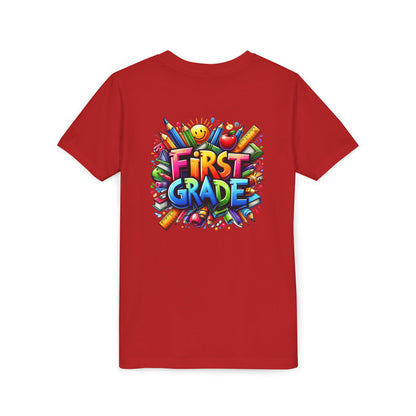 First Grade Kids Tee — Colorful Back-to-School Shirt for Boys & Girls