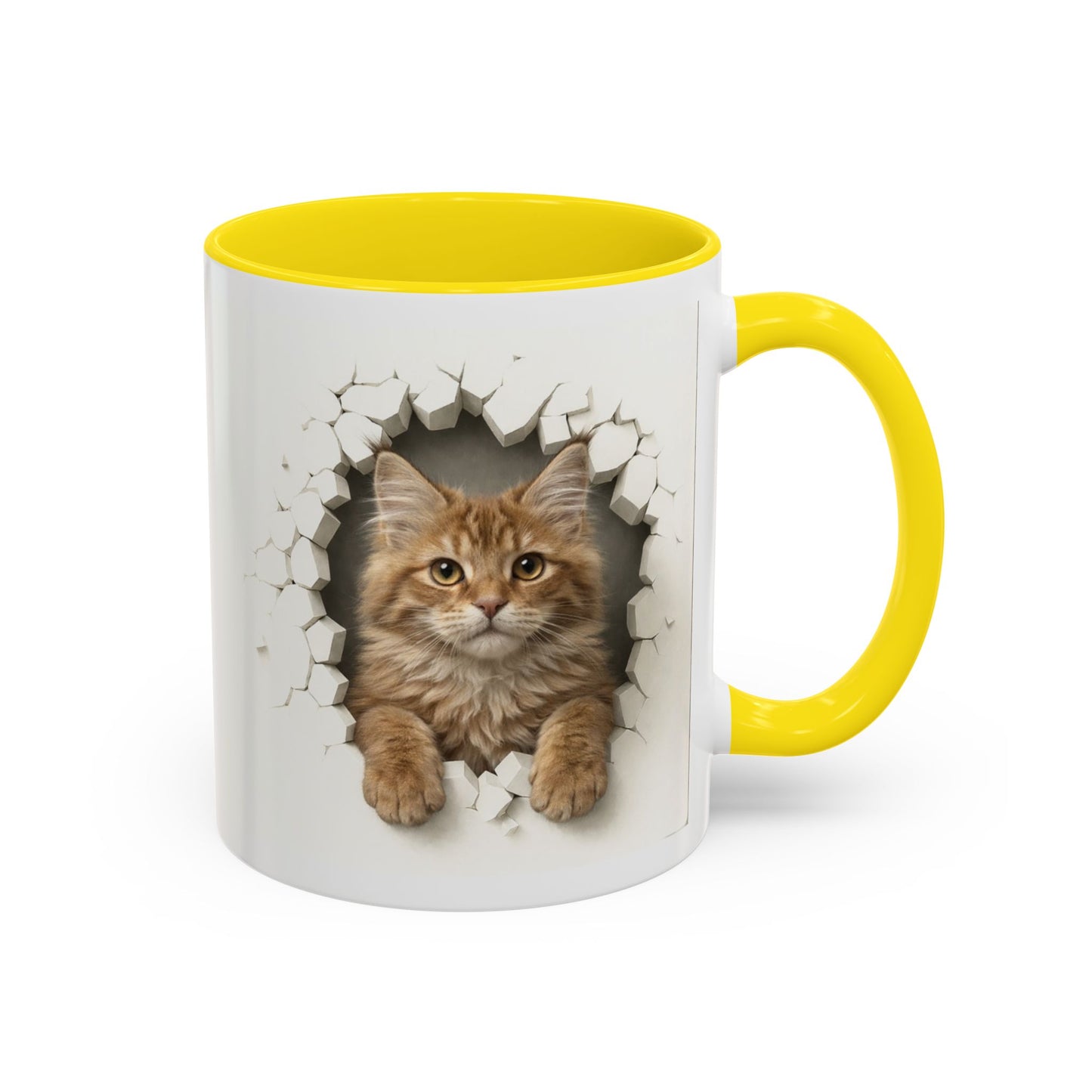 Cat Peek-Through Accent Coffee Mug (11/15oz)