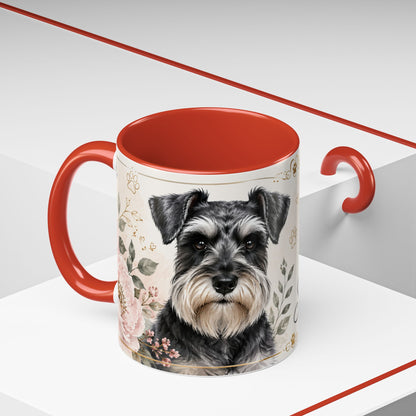 Miniature Schnauzer Coffee Mug — "Life Is Better With a Miniature Schnauzer" Accent Ceramic Mug