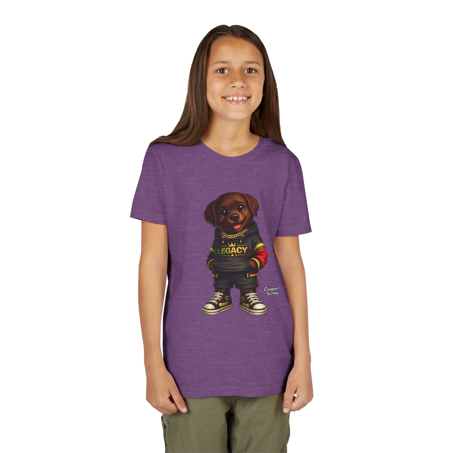 Youth Tee — Cute Rottweiler Puppy in 'Legacy' Hoodie Kids T‑Shirt