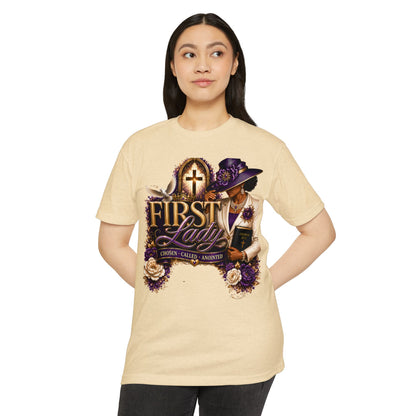 First Lady Christian T-Shirt — "Chosen • Called • Anointed" Faith Graphic Tee