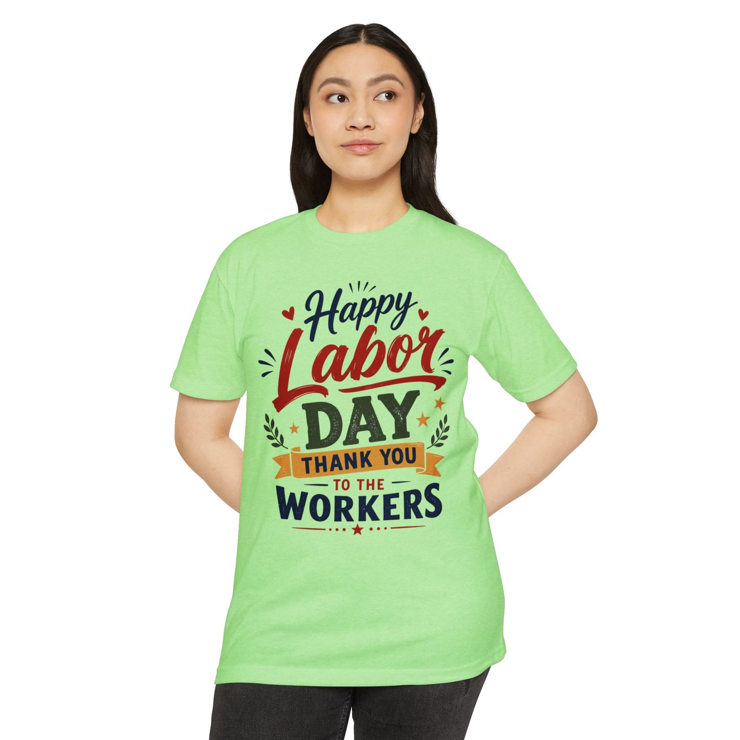 Labor Day T-Shirt — "Happy Labor Day Thank You to the Workers" Patriotic Holiday Tee