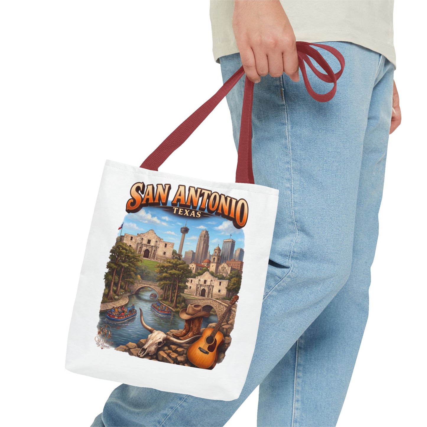 San Antonio Texas Tote Bag — Riverwalk Landmark Travel Souvenir