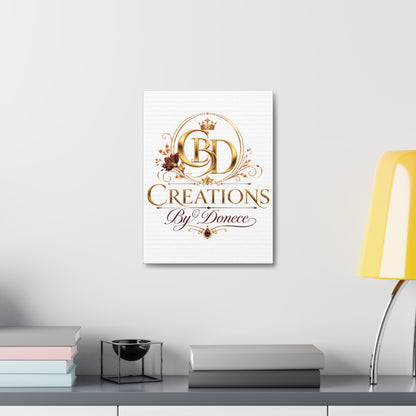 Canvas Wall Art – 'CBD Creations By Donece' Gold Logo Stretched Canvas