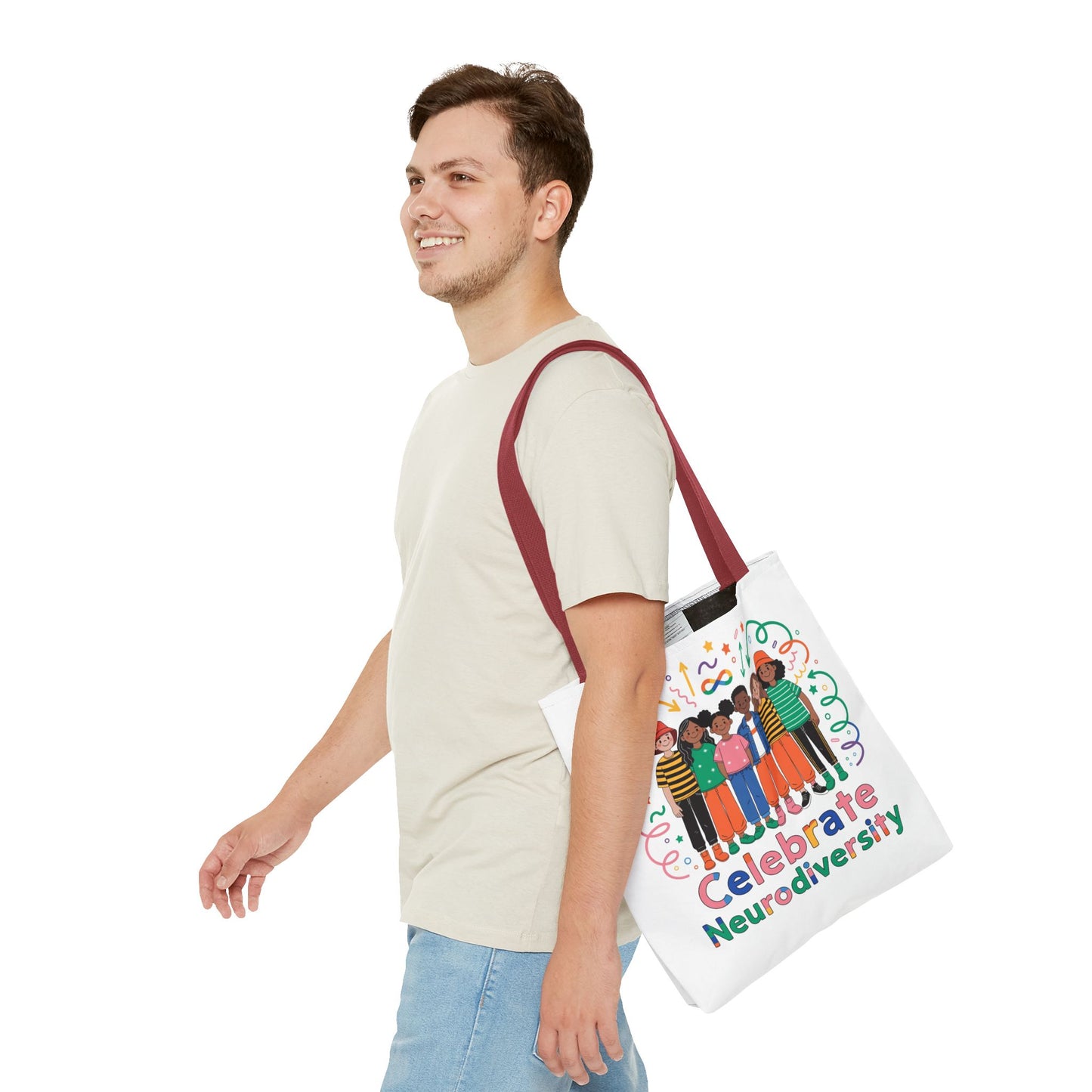 Celebrate Neurodiversity Tote Bag — Inclusive Pride Reusable Shopper