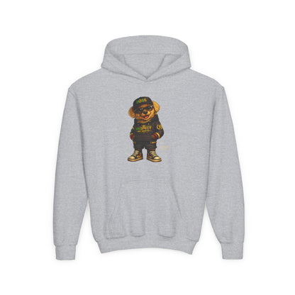 Youth Hoodie — Cool Bear 'Boss' Streetwear Design