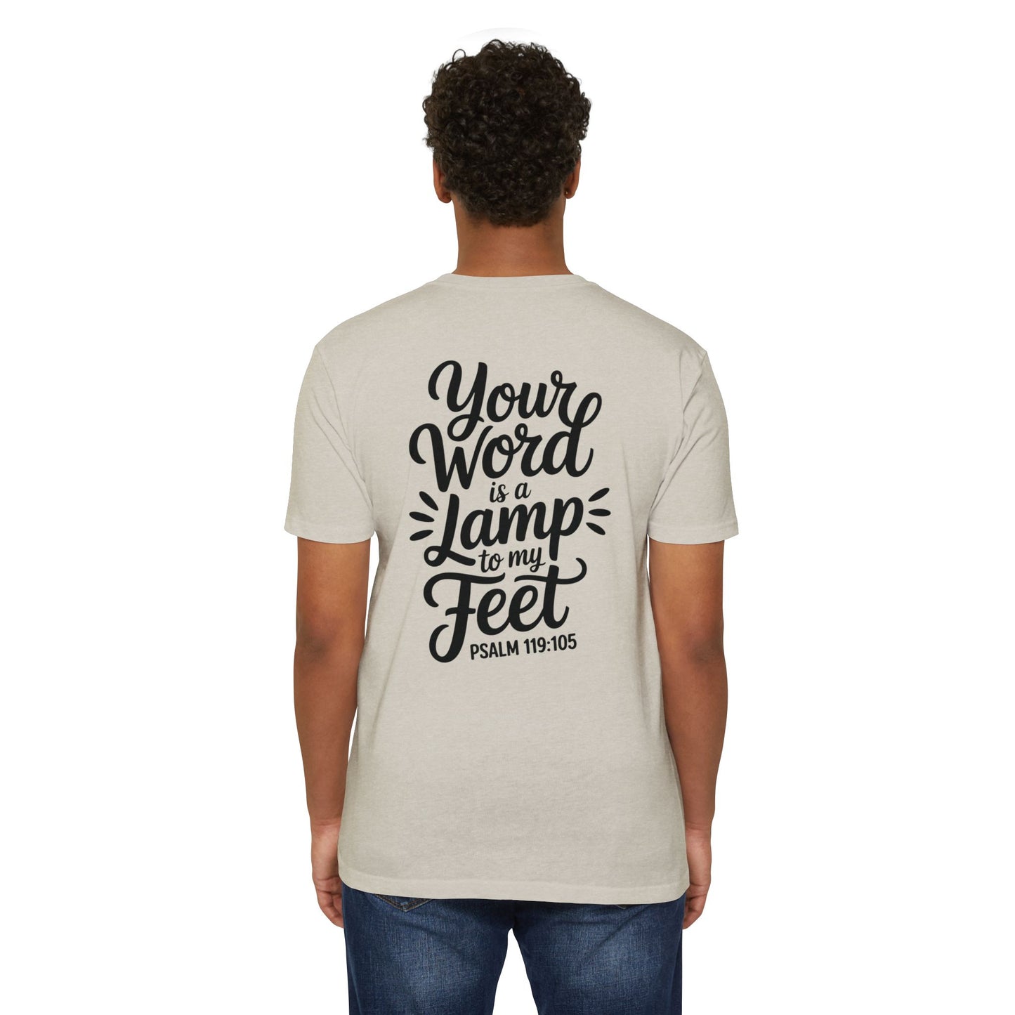 Bible Verse T-Shirt — "Your Word Is a Lamp to My Feet" (Psalm 119:105)