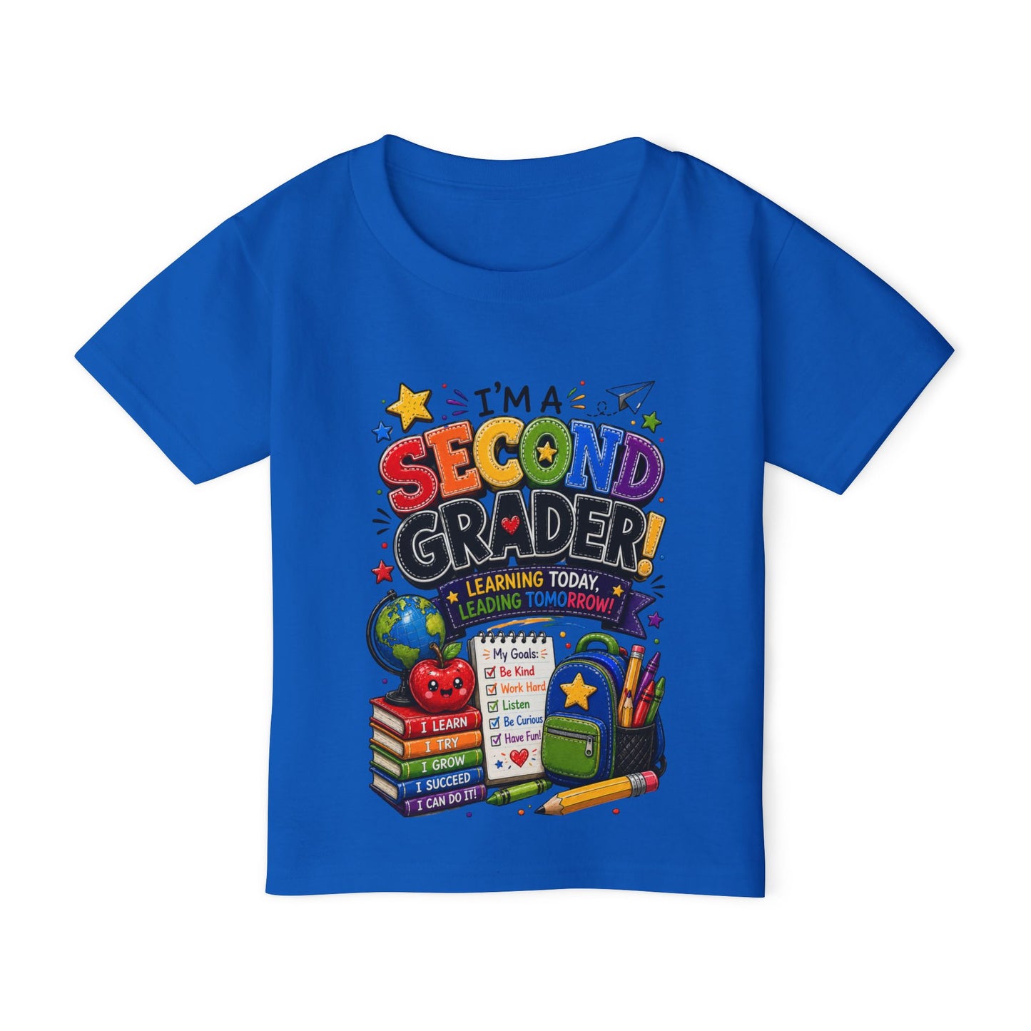 Second Grader Toddler T‑Shirt - "I'm a Second Grader" Back-to-School Cute Kids Tee