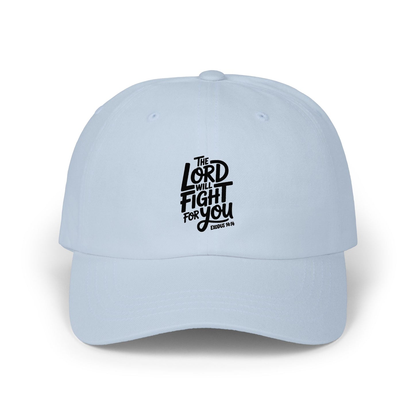 Religious Dad Cap — “The Lord Will Fight For You” Embroidered Baseball Hat