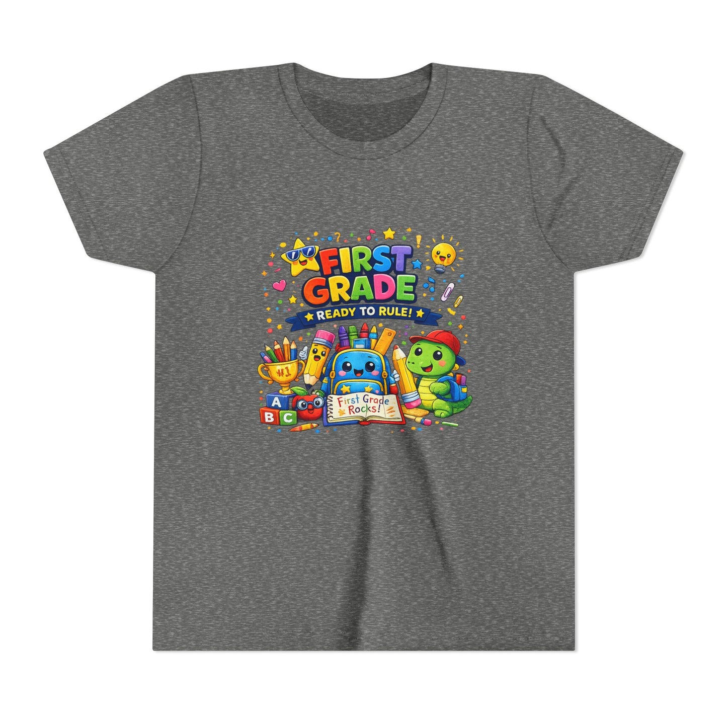 First Grade Youth T‑Shirt – "First Grade Ready to Rule" Cute Back-to-School Tee