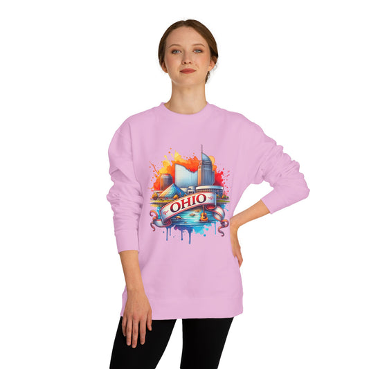 Ohio Skyline Crewneck Sweatshirt – Colorful Cityscape Graphic
