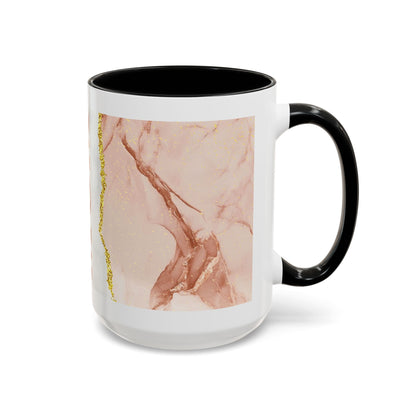Mom Marble Accent Coffee Mug — Rose Gold & Gold Vein 11/15oz Gift