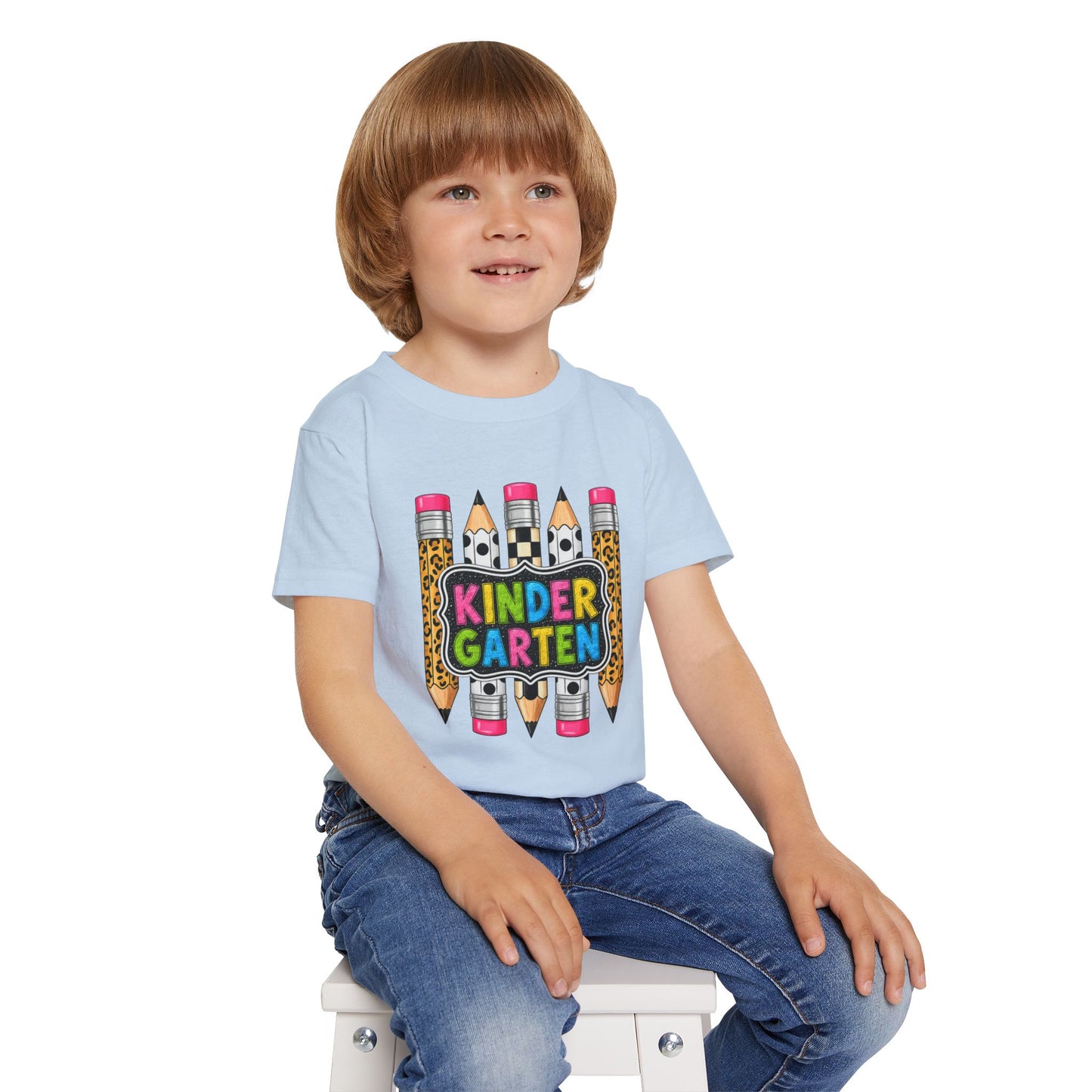Kindergarten Pencils Toddler T-Shirt — Colorful Back-to-School Tee