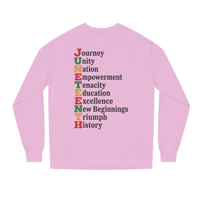 Juneteenth Acrostic Sweatshirt — Journey Unity Nation Empowerment Tee