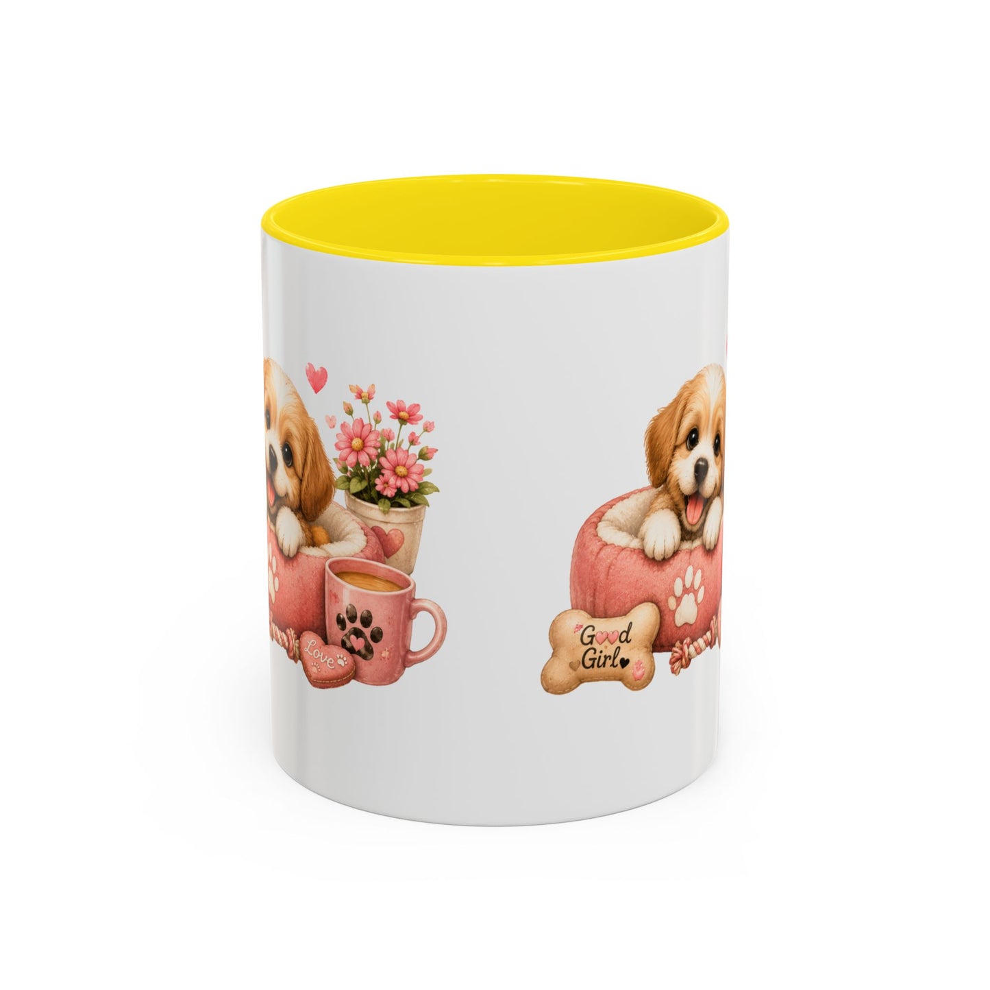 Cute Puppy Coffee Mug — Adorable 'Good Girl' Dog Design, Accent 11/15oz