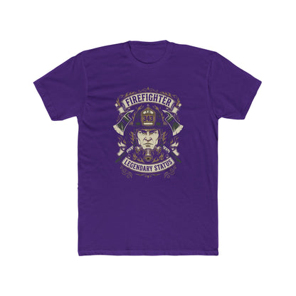Firefighter Legendary Status T-Shirt — Vintage Fireman Helmet Graphic
