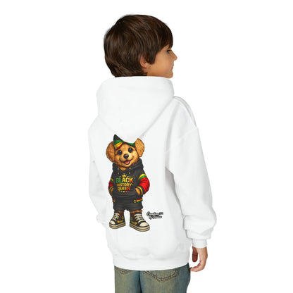 Youth Hoodie — Rasta Bear "Black History Greatness" Kids Pullover