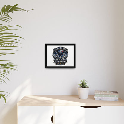 U.S. Air Force 'Aim High' Framed Matte Canvas Wall Art
