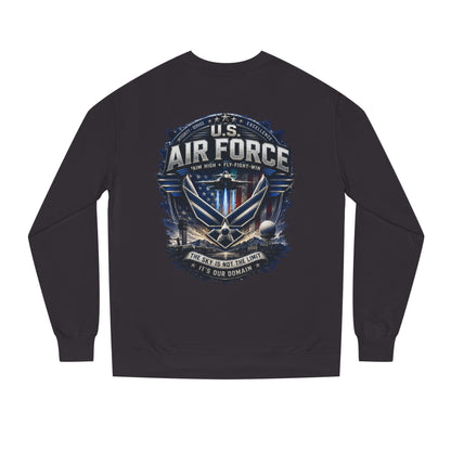 Air Force Crewneck Sweatshirt - U.S. Military Emblem Graphic