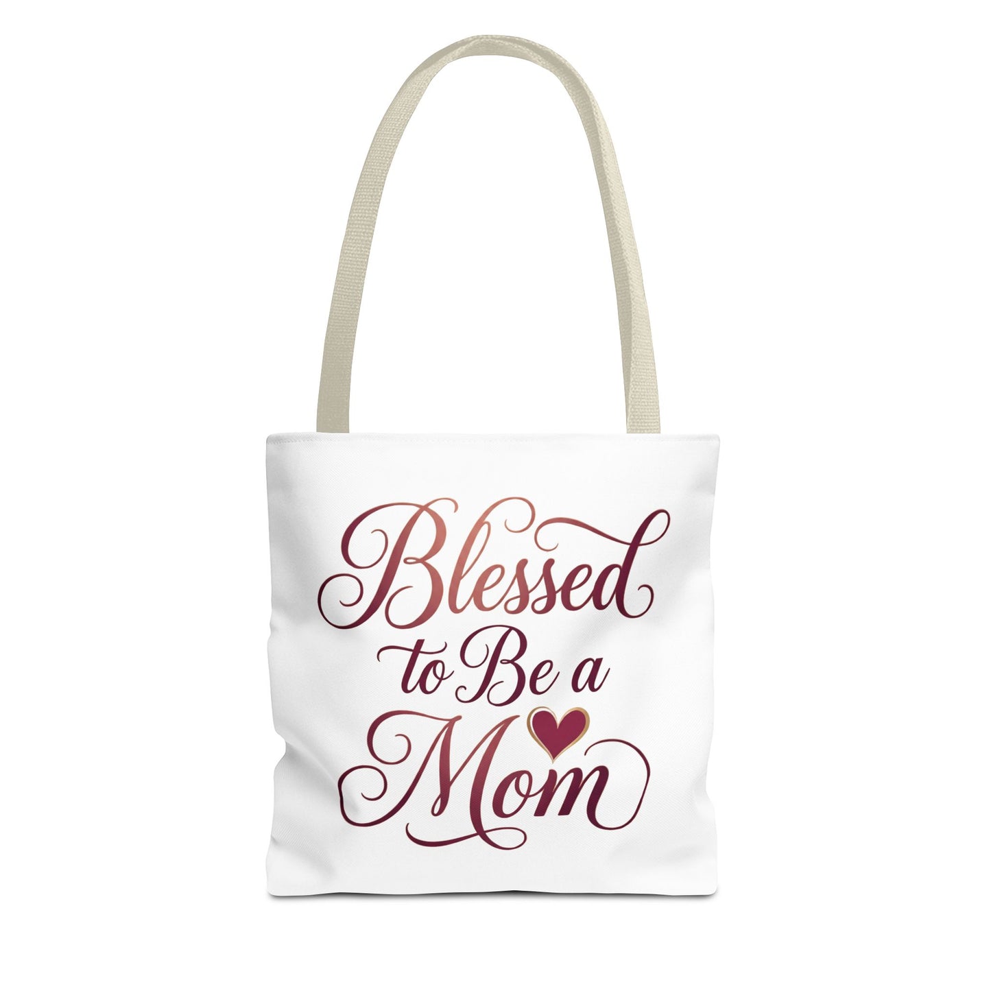 Blessed to Be a Mom Tote Bag – Mother's Day Floral Script Gift
