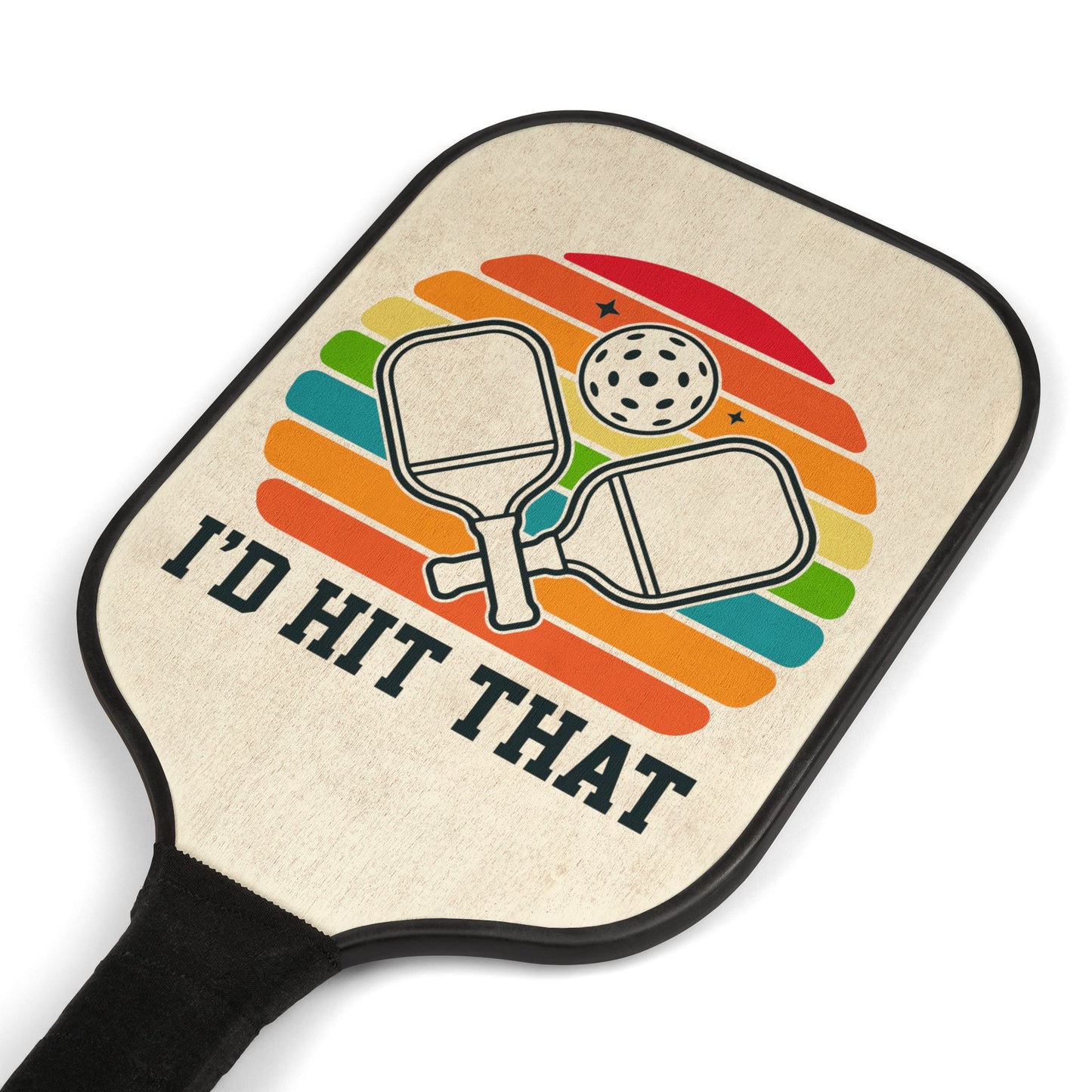 Pickleball Paddle Set – Retro "I'd Hit That" Pickleball Kit (2 Paddles + 2 Balls)