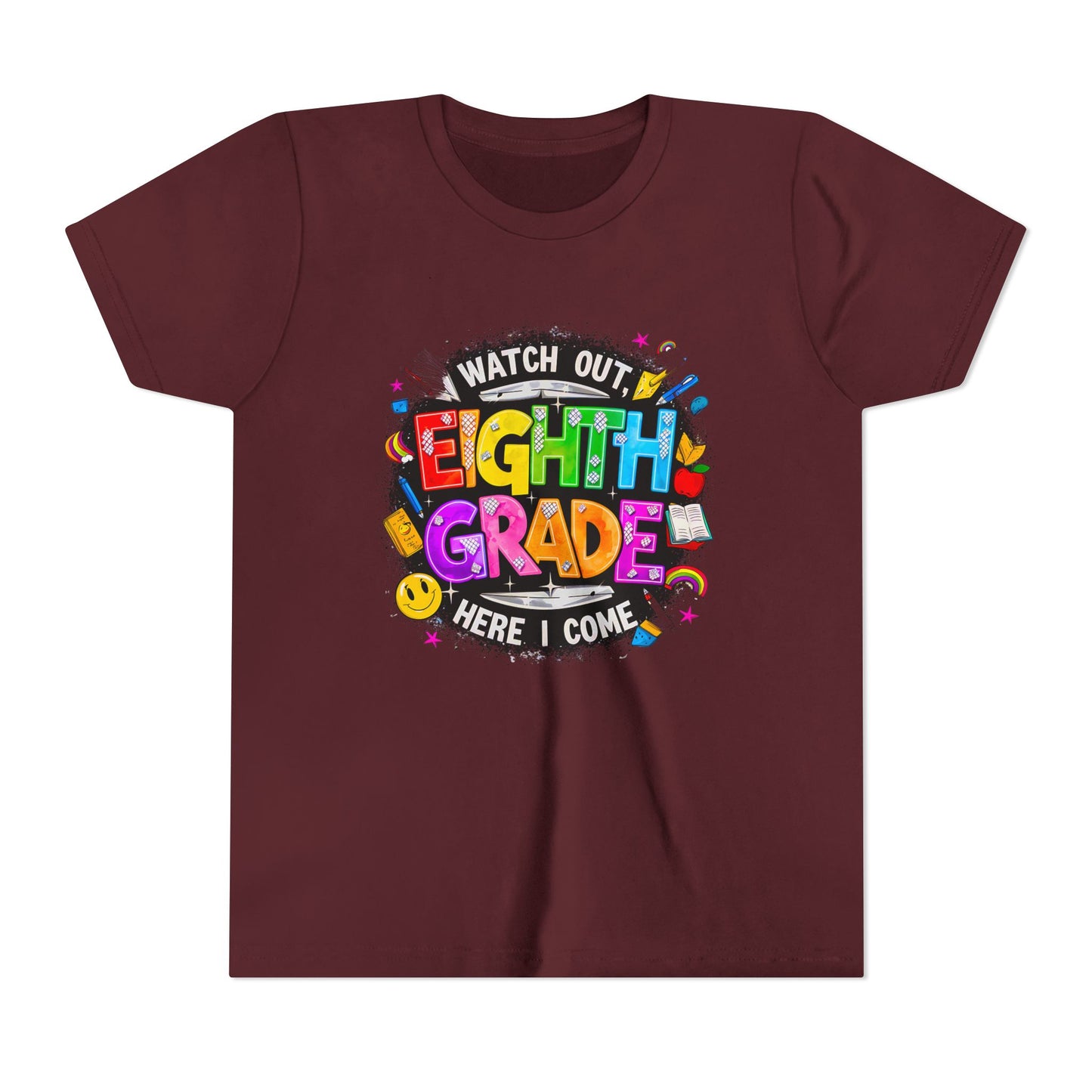 Eighth Grade Kids T‑Shirt — "Watch Out, Eighth Grade Here I Come" Back-to-School Tee