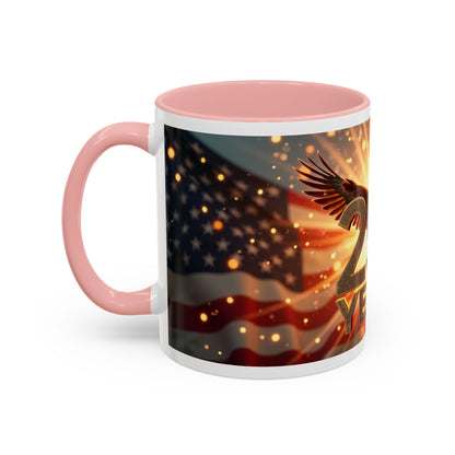 250 Years Commemorative Coffee Mug — Patriotic Eagle & American Flag Accent (11/15oz)