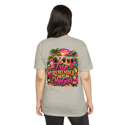 T-Shirt — 'A Trip to Remember With My Girls' Tropical Bachelorette/Besties Tee