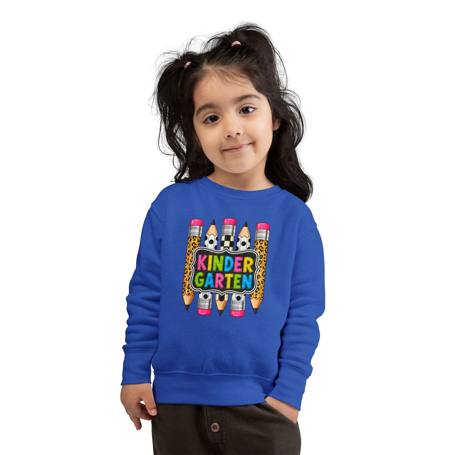 KinderGarten Leopard Pencil Toddler Sweatshirt
