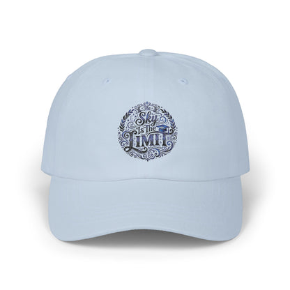 Dad Cap — 'Sky Is The Limit' Floral Script Embroidered Hat