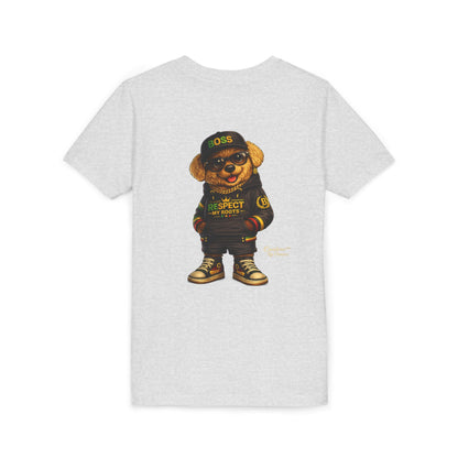 Kids Graphic Tee - 'Respect the Hustle' Teddy Bear Streetwear