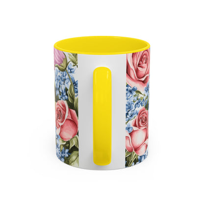 Mother's Day Butterfly Floral Coffee Mug – "Happy Mother's Day" Accent Mug (11/15 oz)