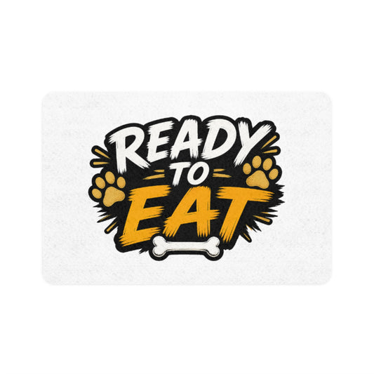 Ready to Eat Pet Food Mat — Non-Slip 12x18 Feeding Mat for Dogs & Cats