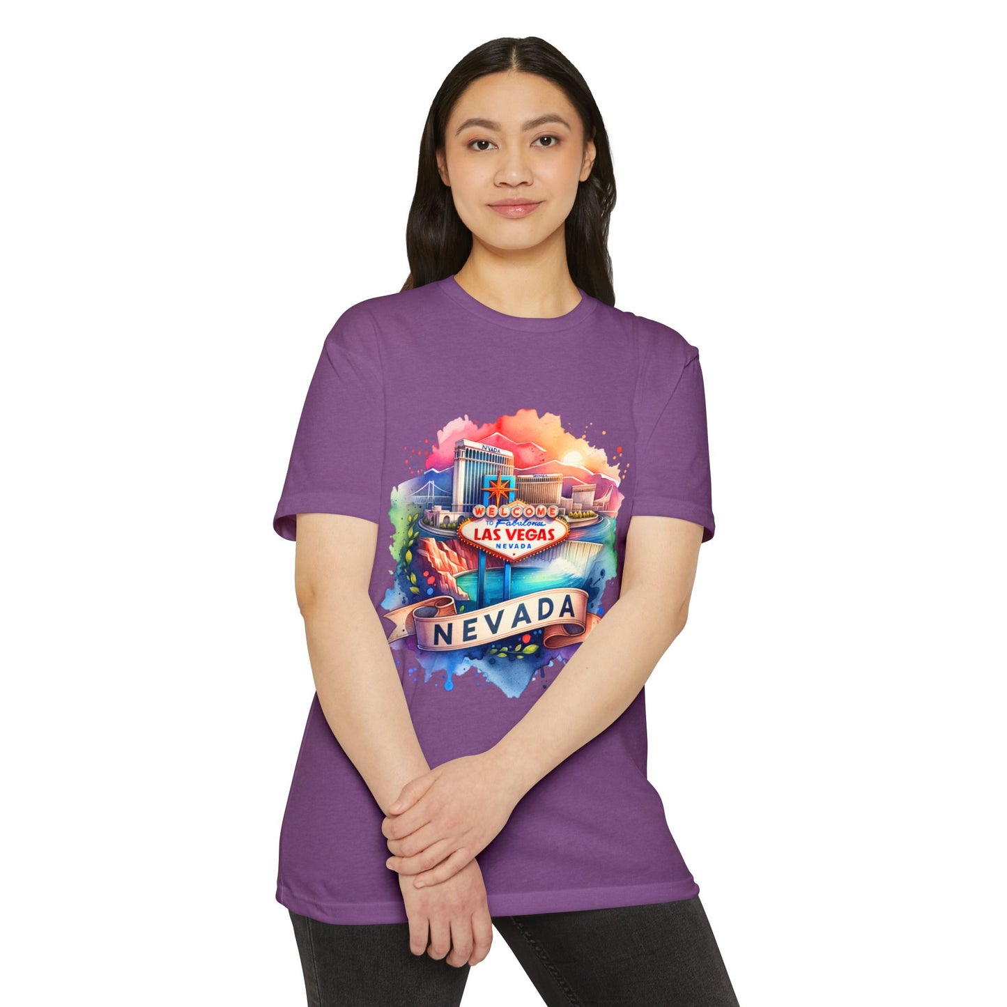 Las Vegas Nevada Watercolor T-Shirt
