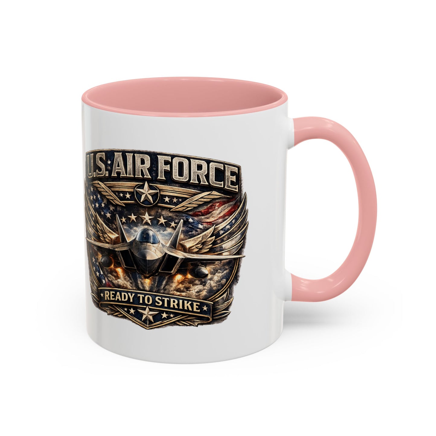 U.S. Air Force Accent Coffee Mug — "Ready to Strike" Military Aviation Gift