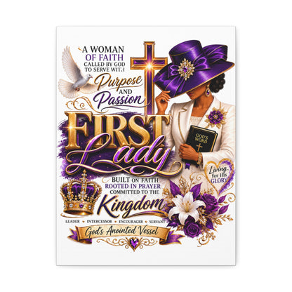 First Lady Faith Canvas - Christian Woman Inspirational Wall Art