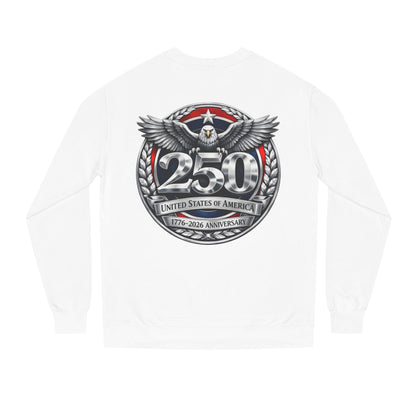 250th USA Anniversary Sweatshirt — Eagle Emblem 1776–2026 Commemorative Crewneck