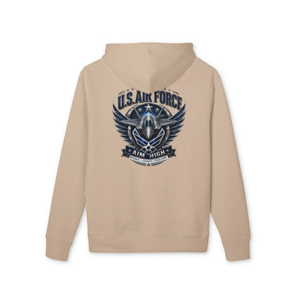 Air Force Hoodie — "Aim Higher" Military Pilot Emblem