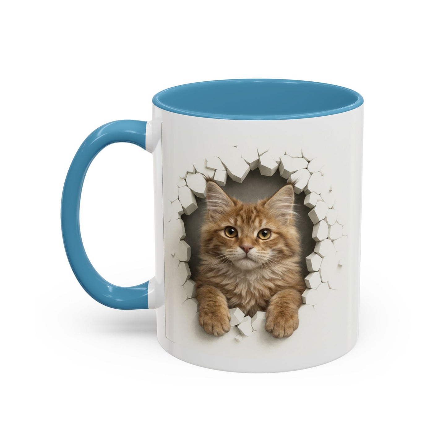 Cat Peek-Through Accent Coffee Mug (11/15oz)