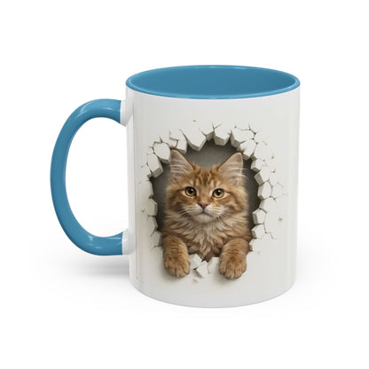 Cat Peek-Through Accent Coffee Mug (11/15oz)