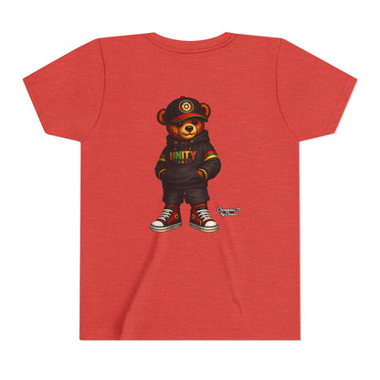 Youth T‑Shirt — Cool Bear Graphic Tee with 'UNITY' Hoodie Design