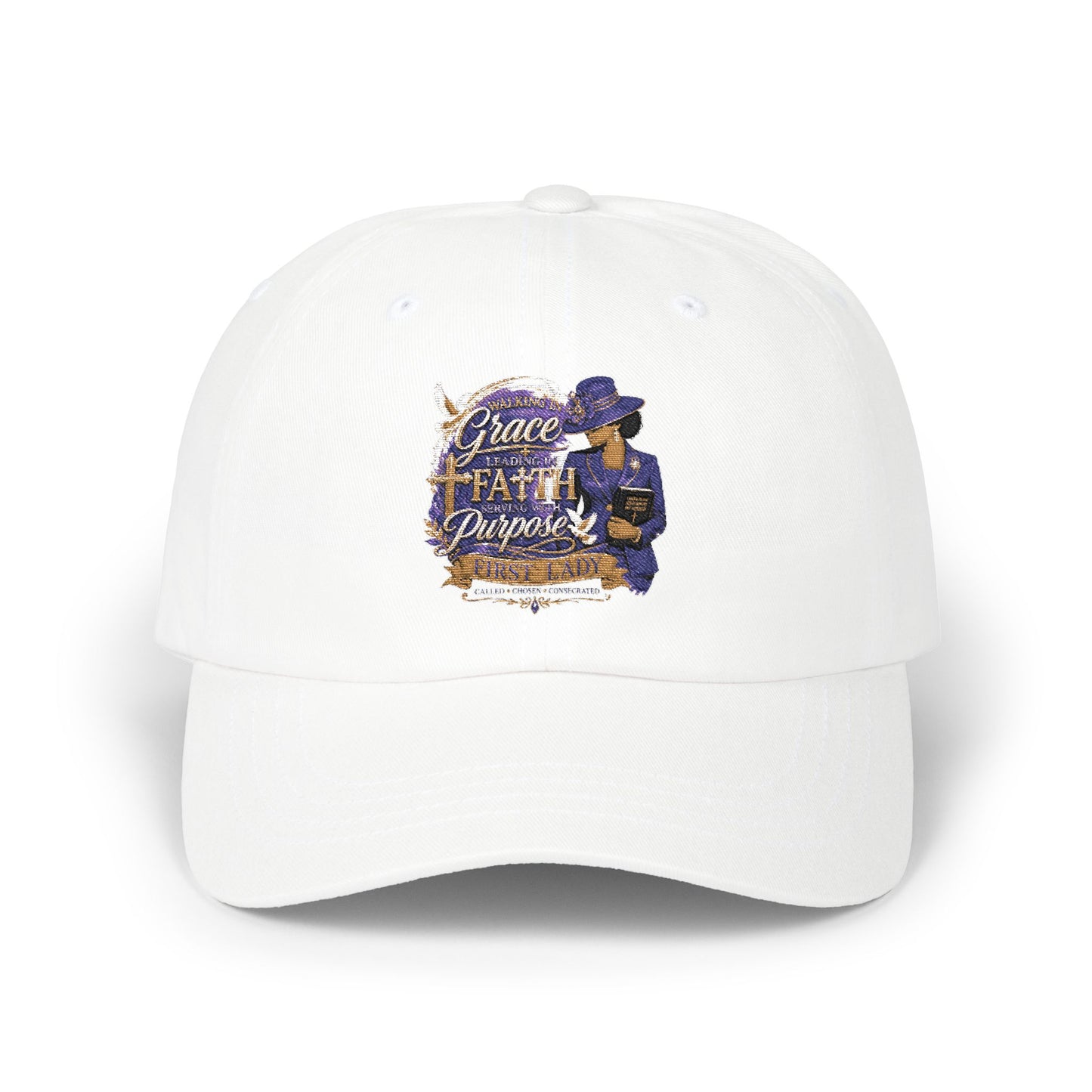 Dad Cap – Grace, Faith & Purpose Embroidered Hat (Faith-Inspired Gift)